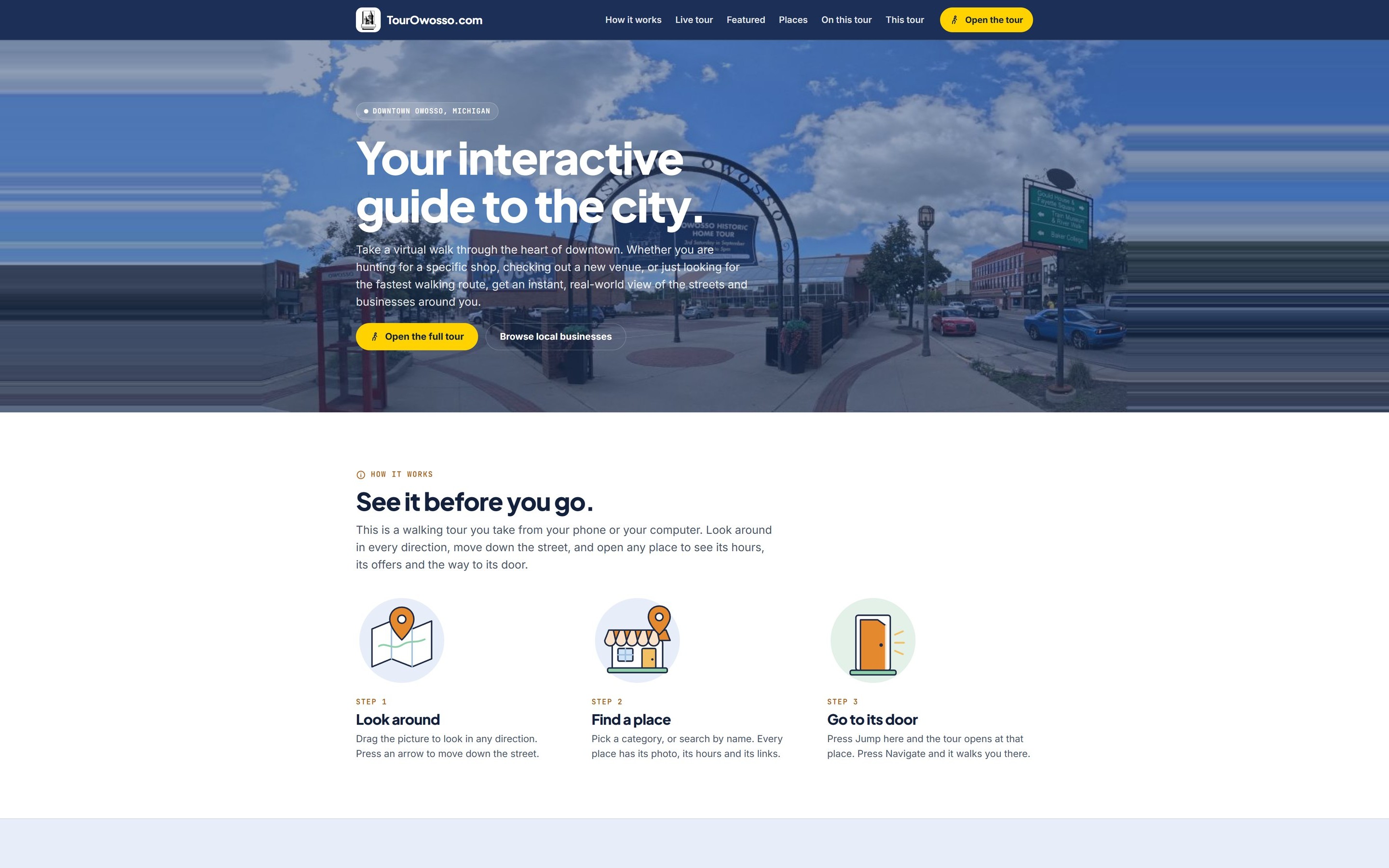 The same change on the website