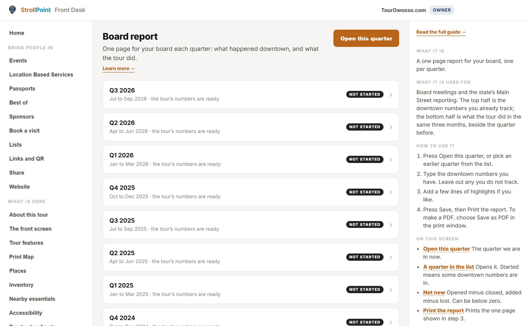 Board report