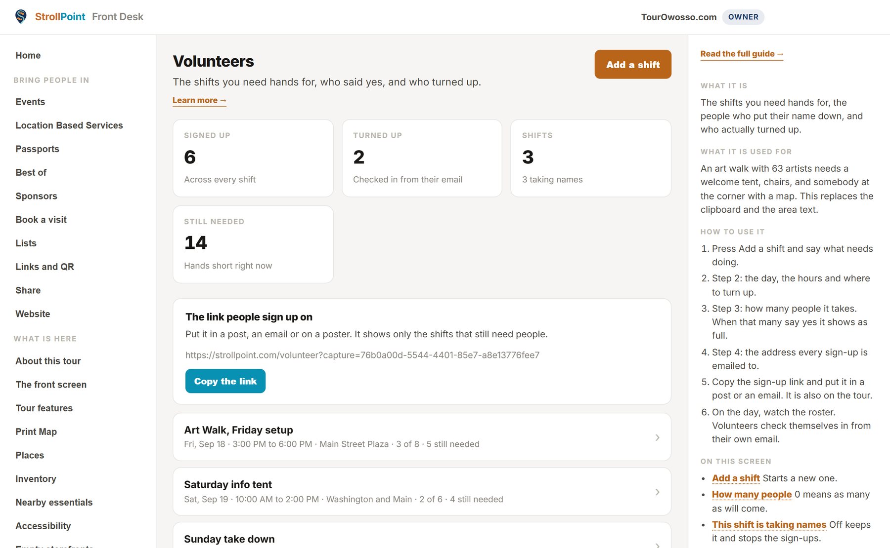 Volunteers